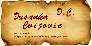 Dušanka Cvijović vizit kartica